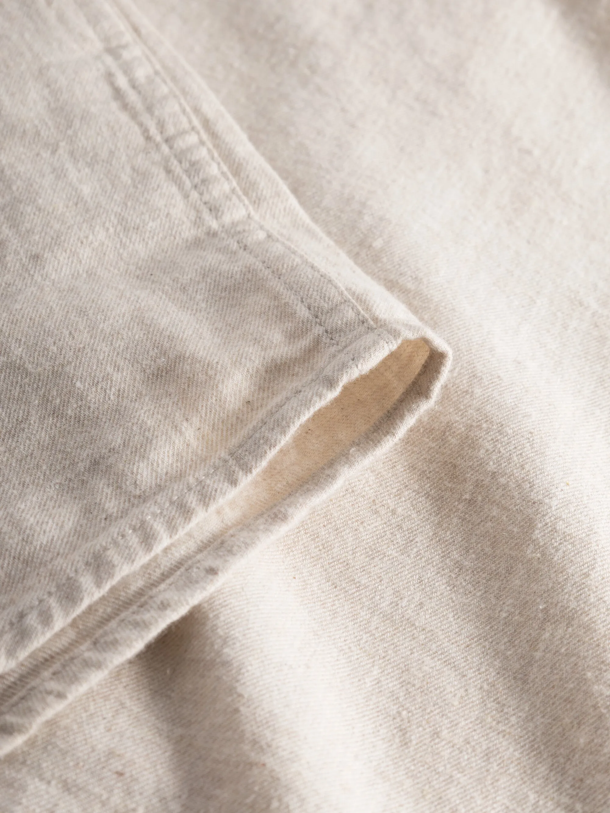 Regular fit melang flannel shirt - Greige Knowledge Cotton