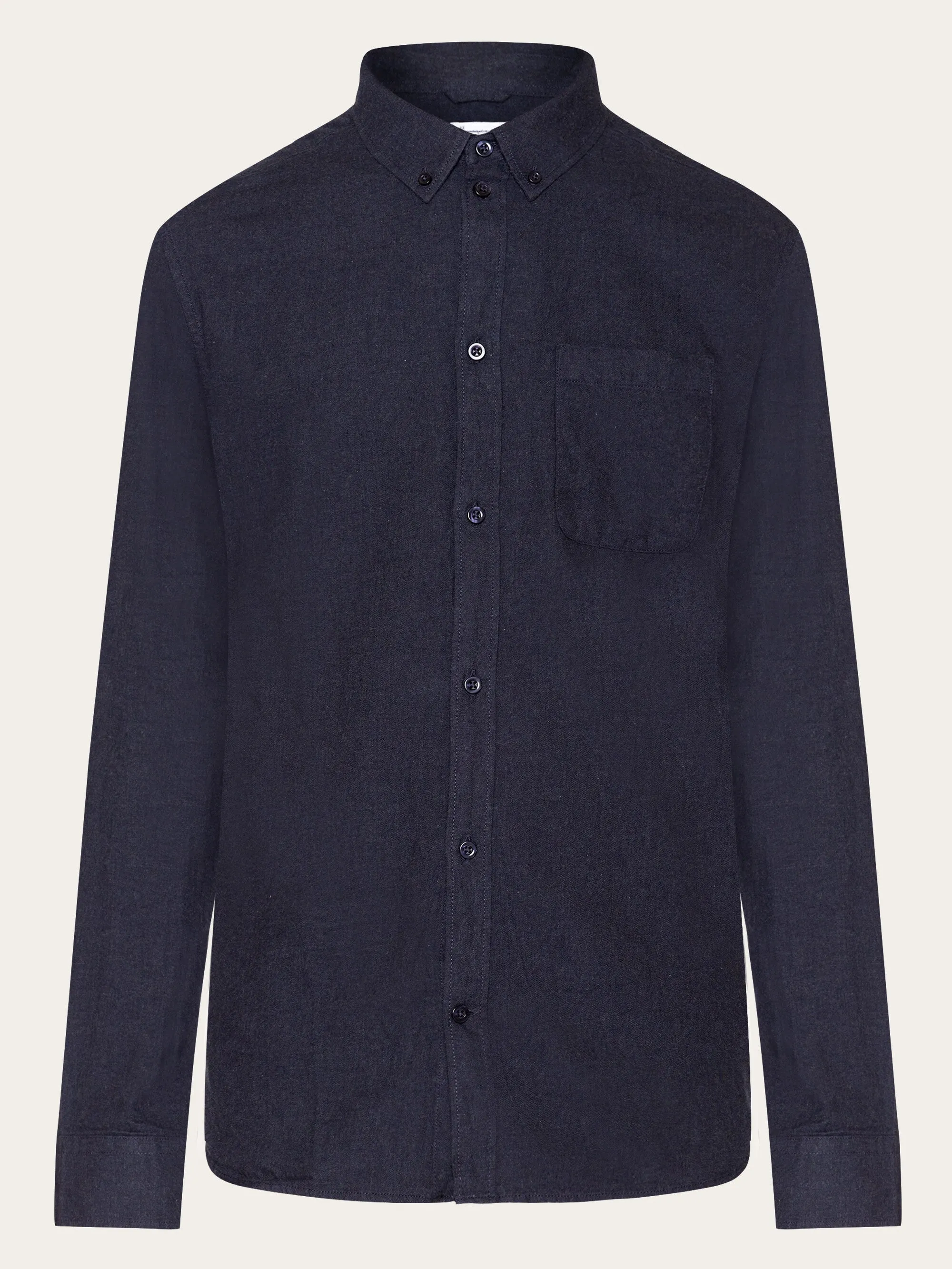 Regular fit melang flannel shirt - Total Eclipse Knowledge Cotton