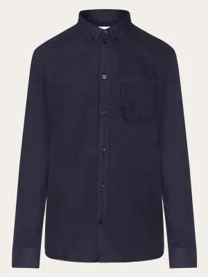 Regular fit melang flannel shirt - Total Eclipse Knowledge Cotton