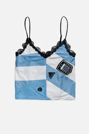 Rework Argentina Soccer Lace Tank - XS Frankie