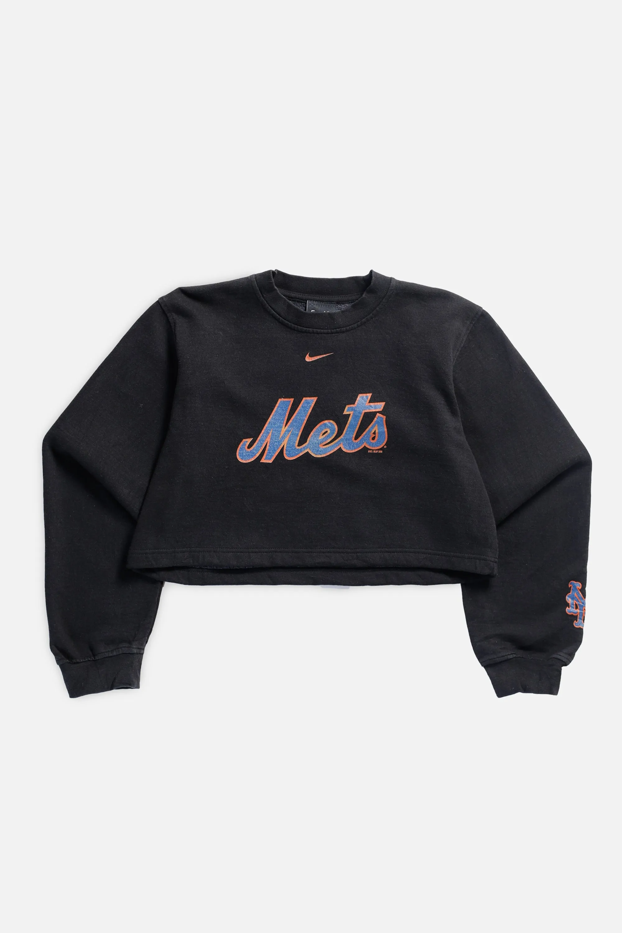 Rework New York Mets MLB Crop Sweatshirt - S Frankie