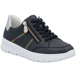 Rieker N1313-14 Womens Extra Wide Fit Lace Up Trainer