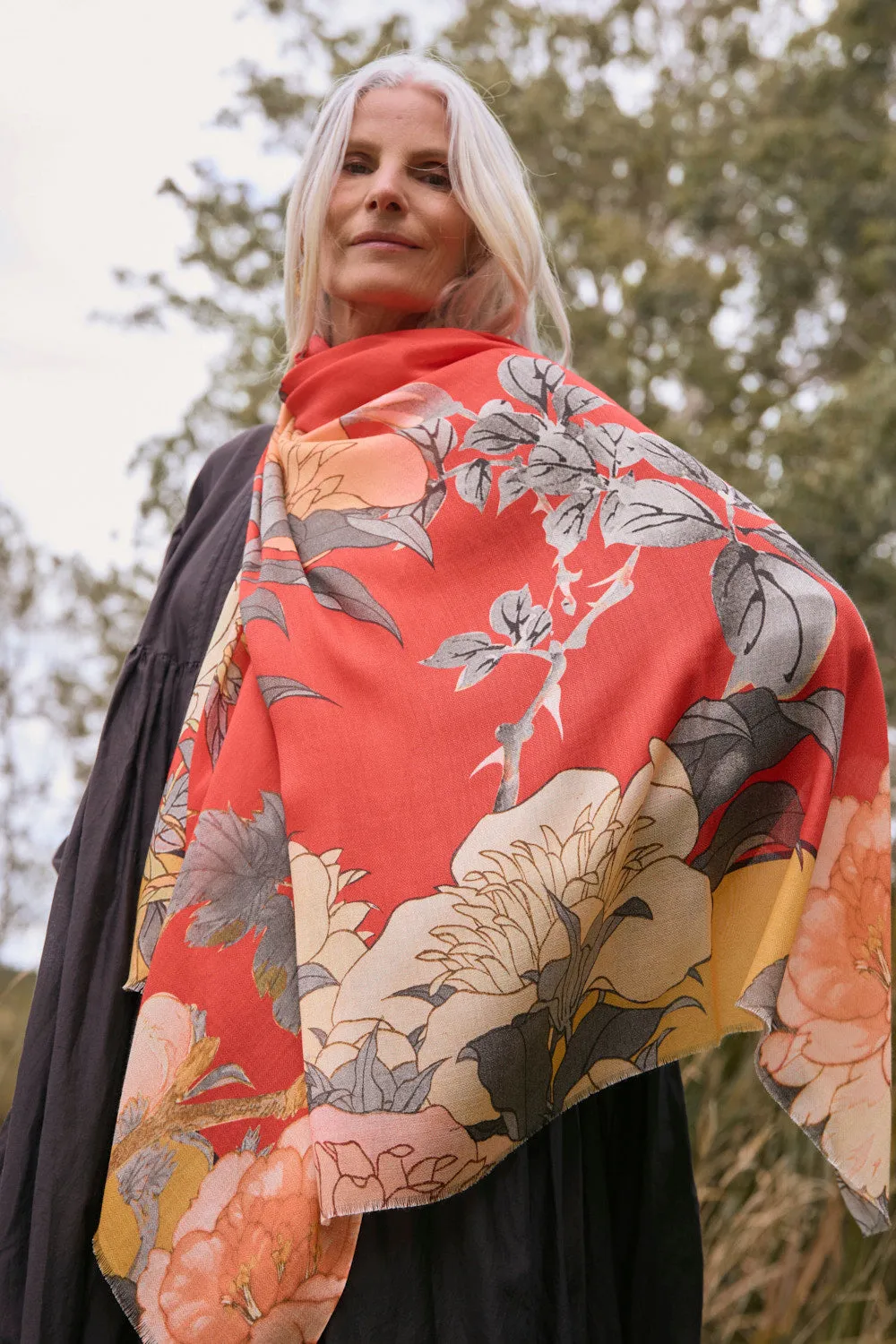 Ruby Botanica Scarf Adrift