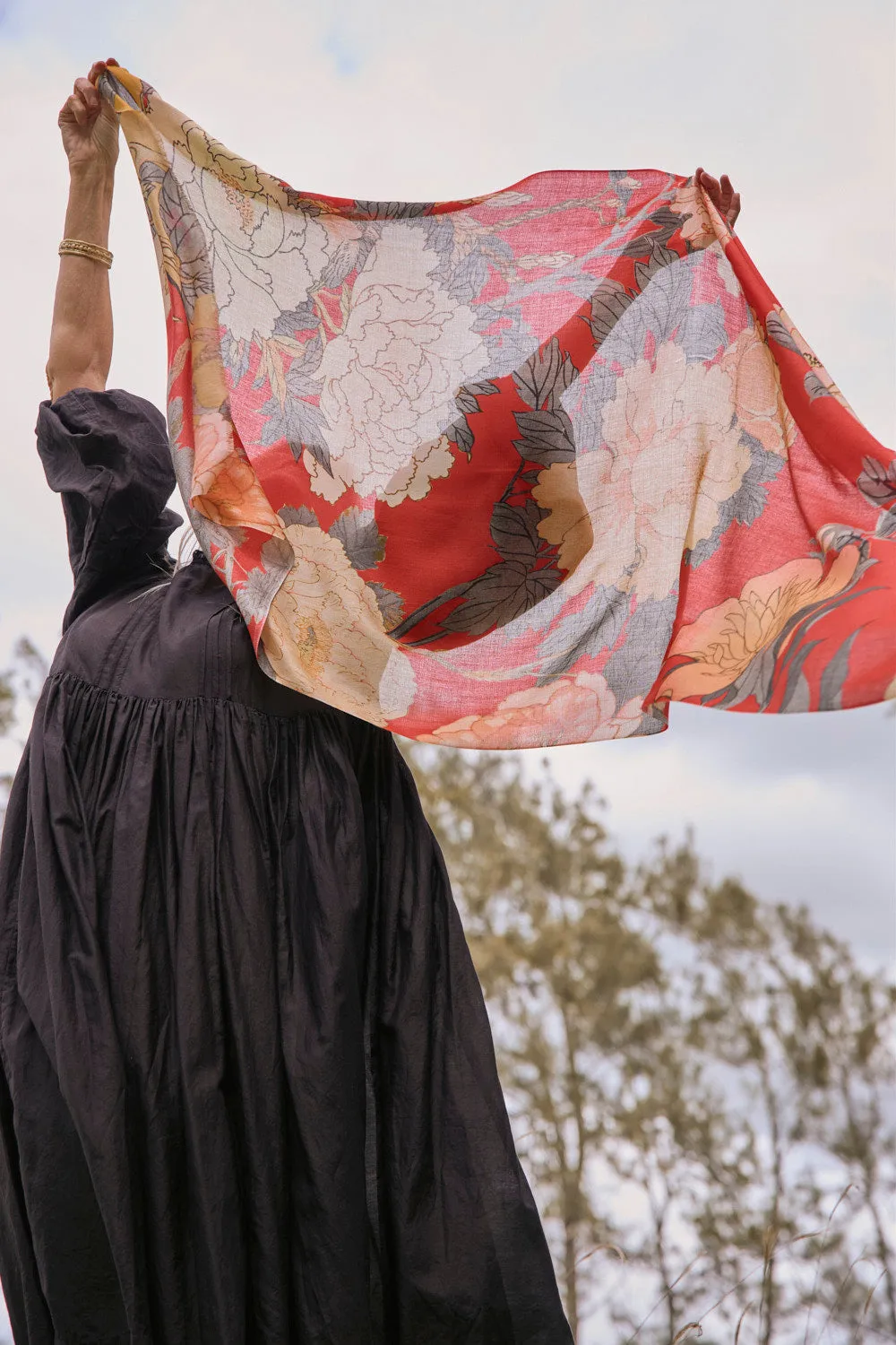 Ruby Botanica Scarf Adrift