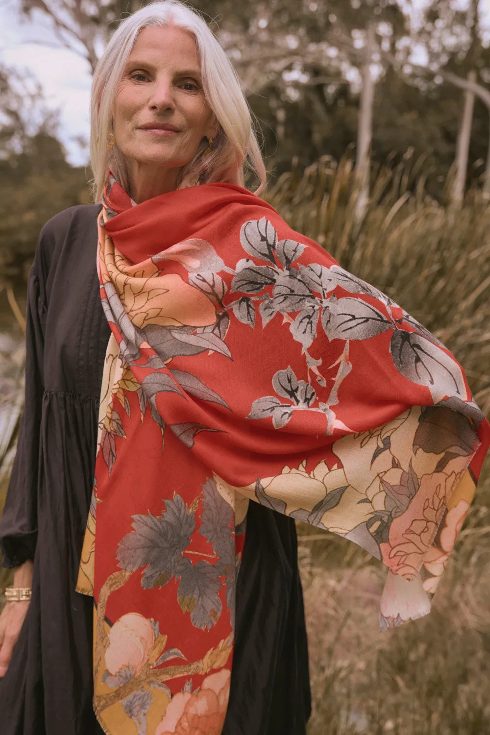 Ruby Botanica Scarf Adrift
