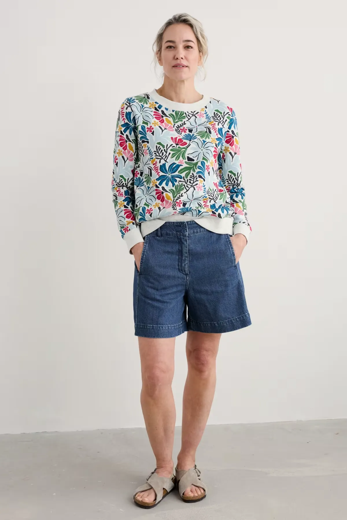 Seasalt Bright Wave Printed Sweatshirt