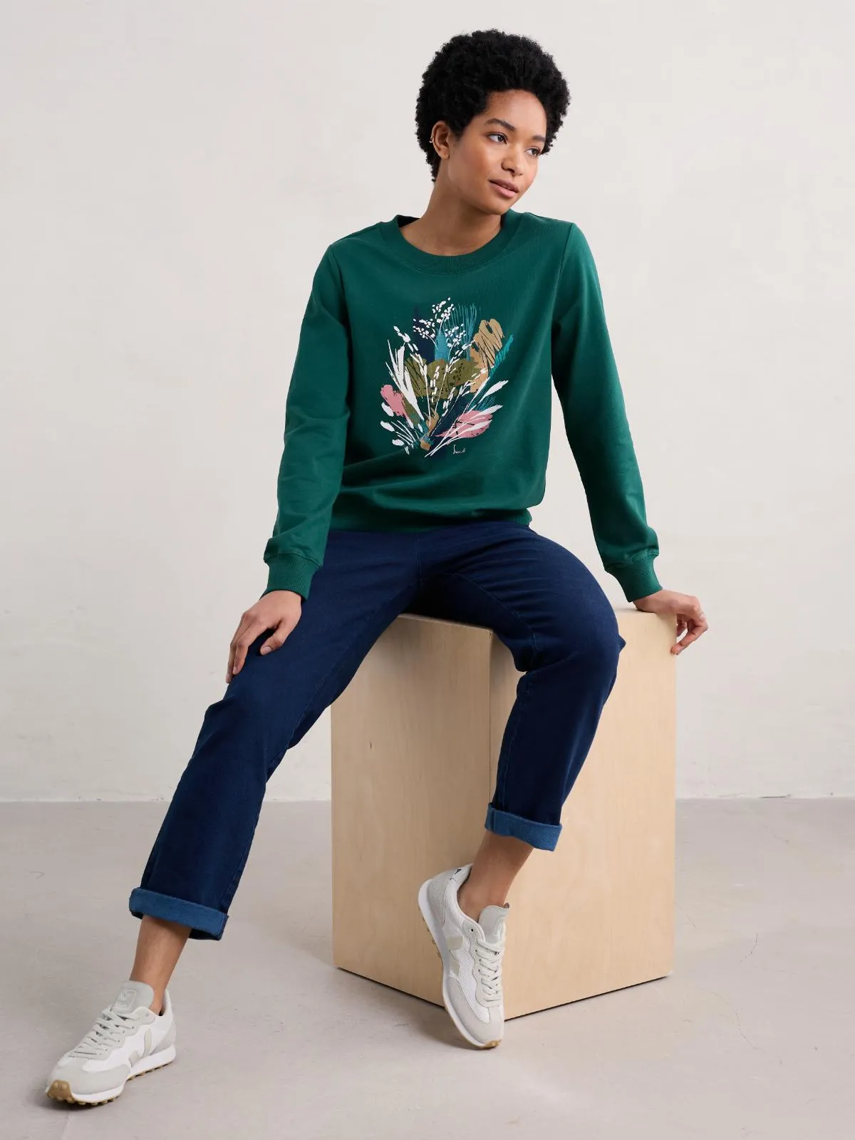 Seasalt Bright Wave Printed Sweatshirt