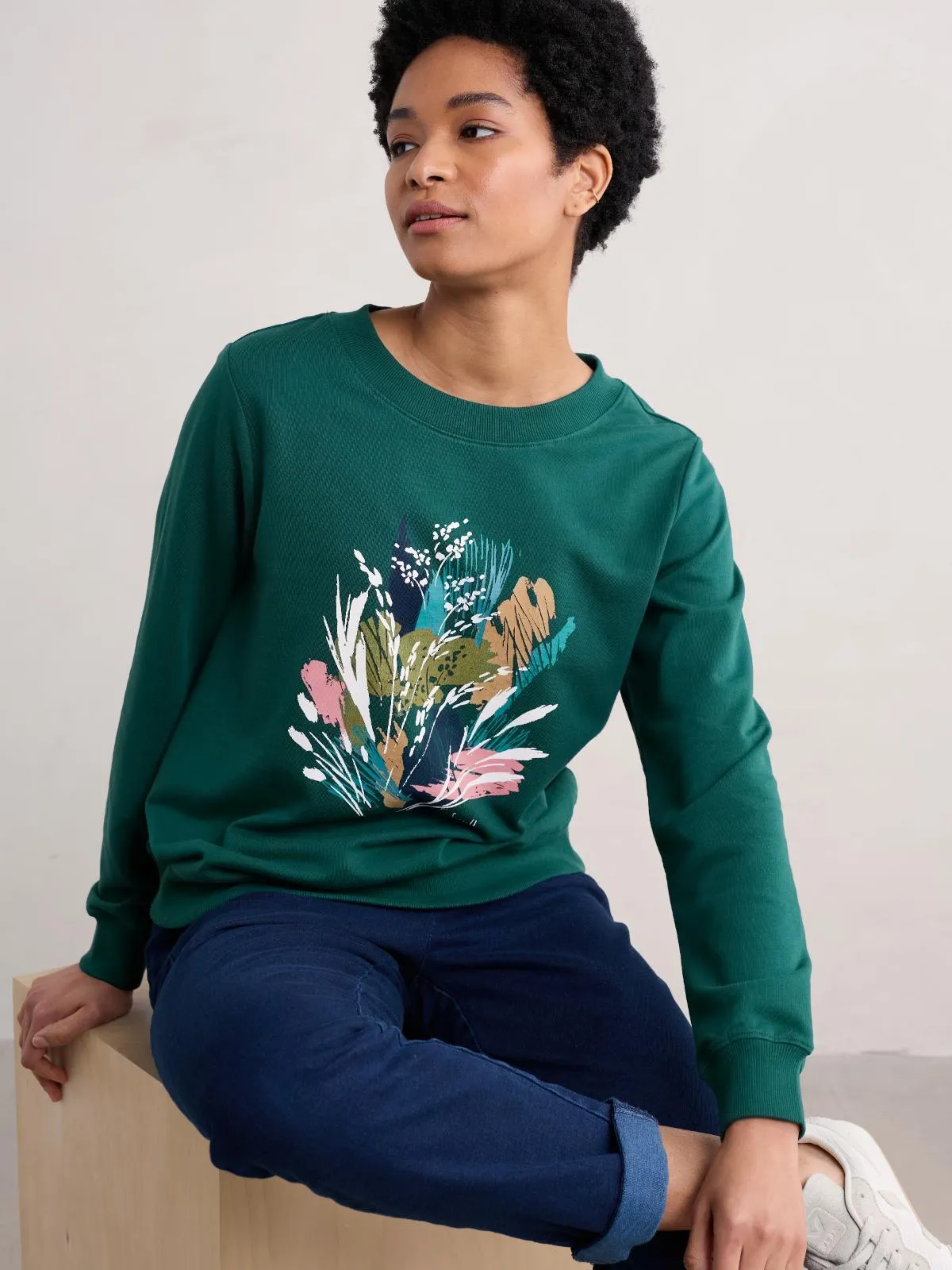 Seasalt Bright Wave Printed Sweatshirt