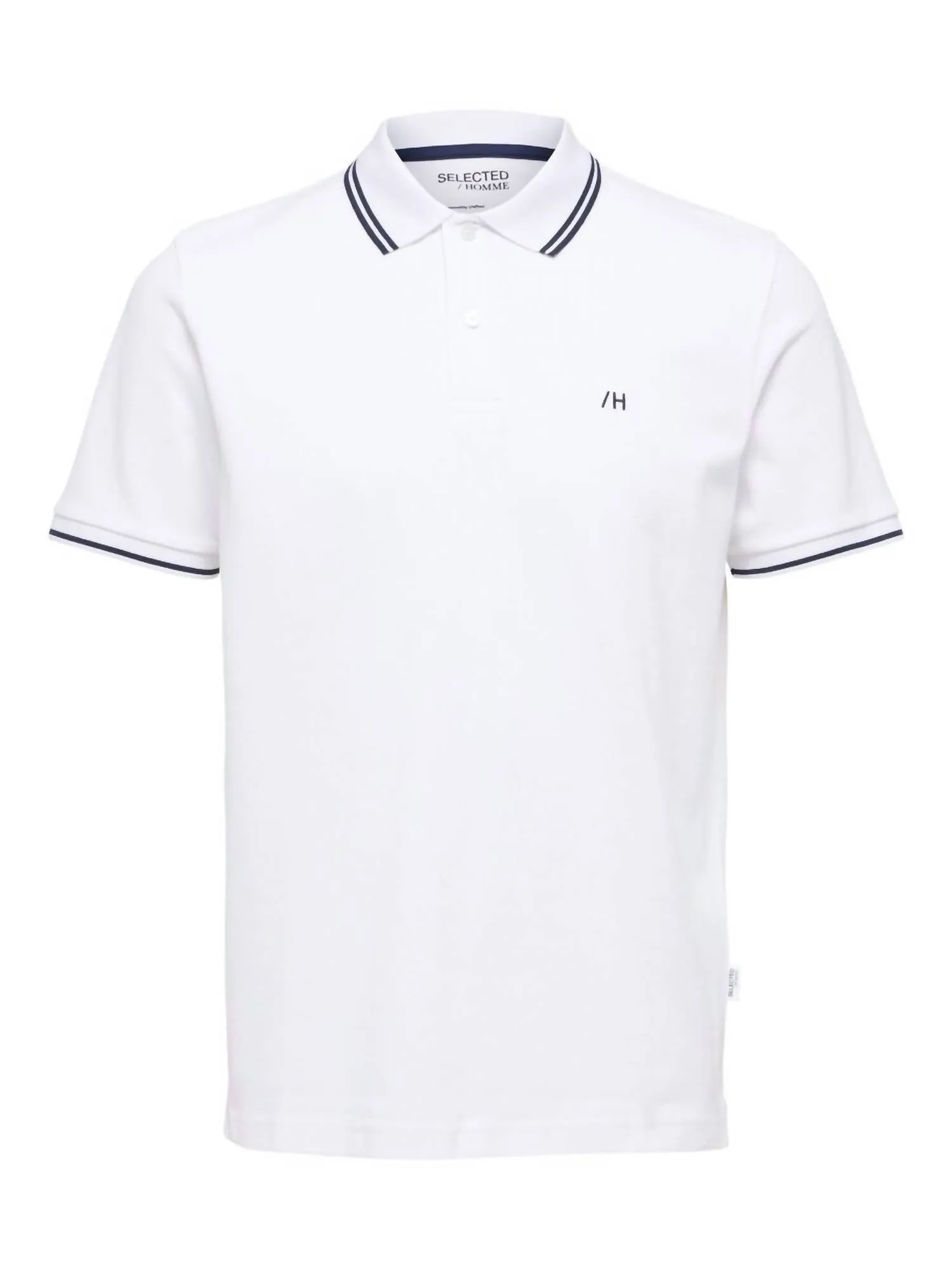 Short Sleeved Polo Shirt In Bright White