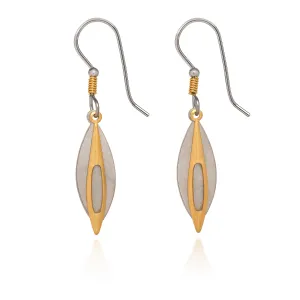 Silver Forest Layered Mixed Metal Shapes Pierced Earrings