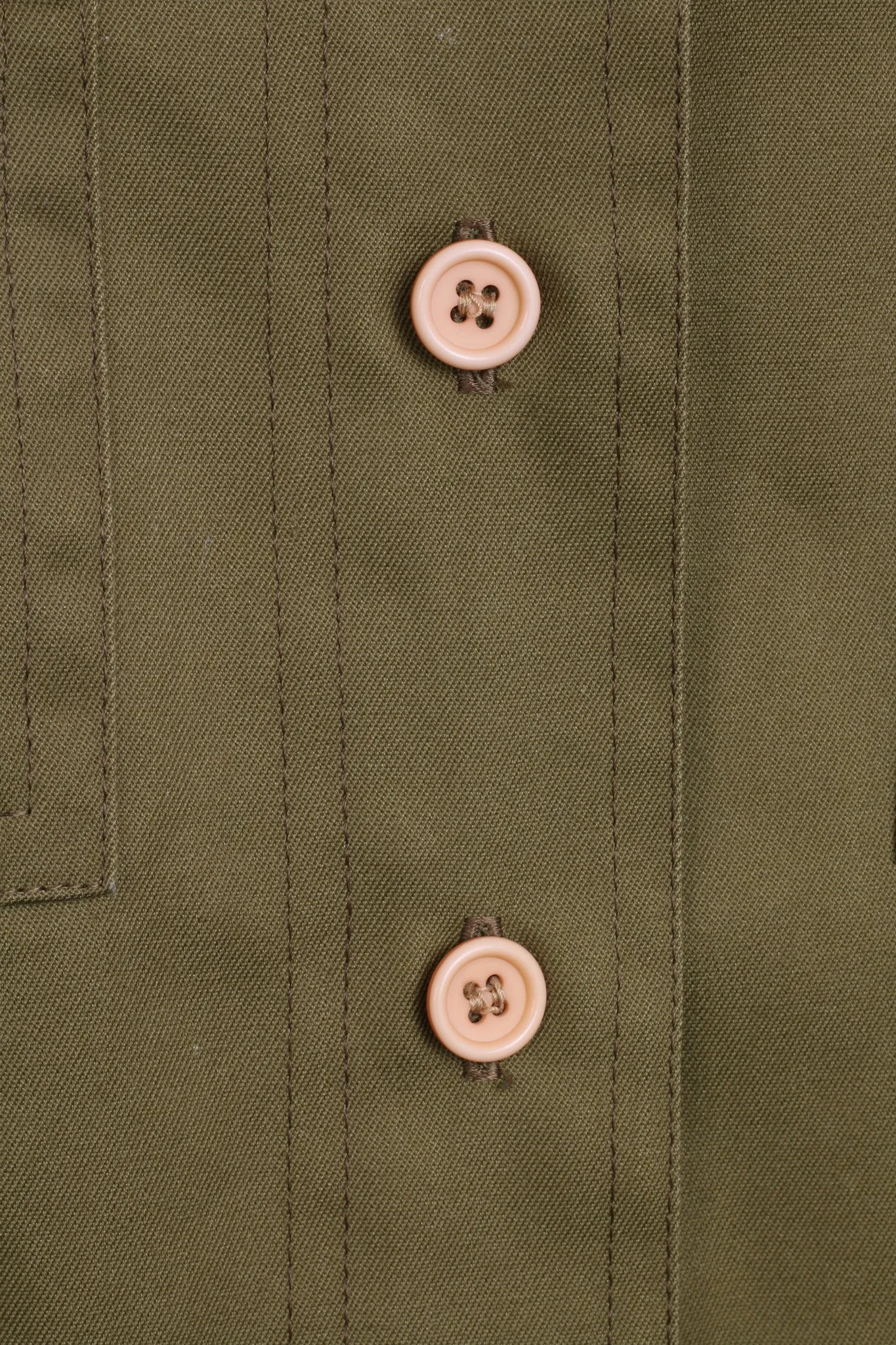 Simpson Womens 48 XL Casual Shirt Khaki Military Army France Pockets Top