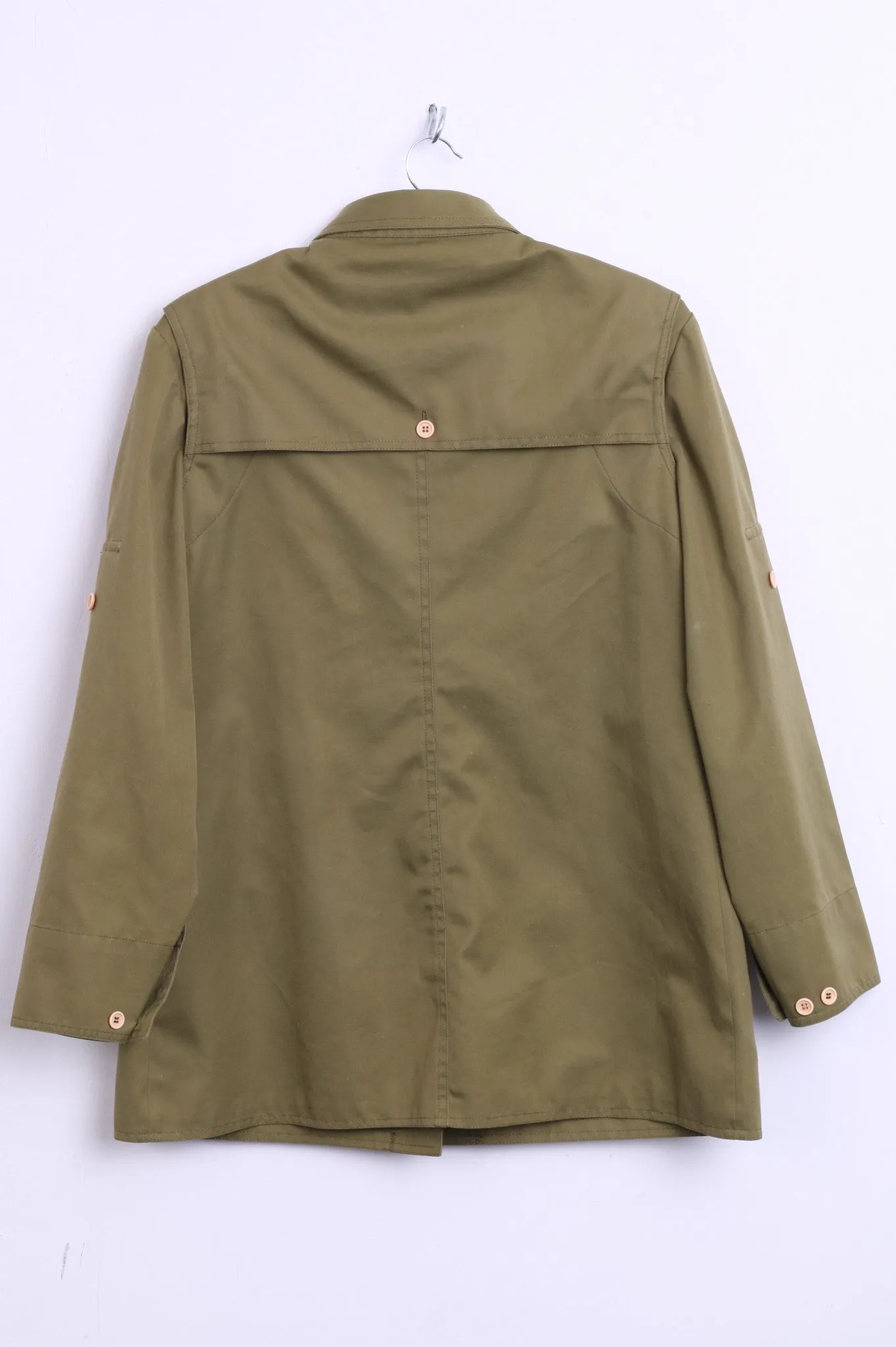 Simpson Womens 48 XL Casual Shirt Khaki Military Army France Pockets Top