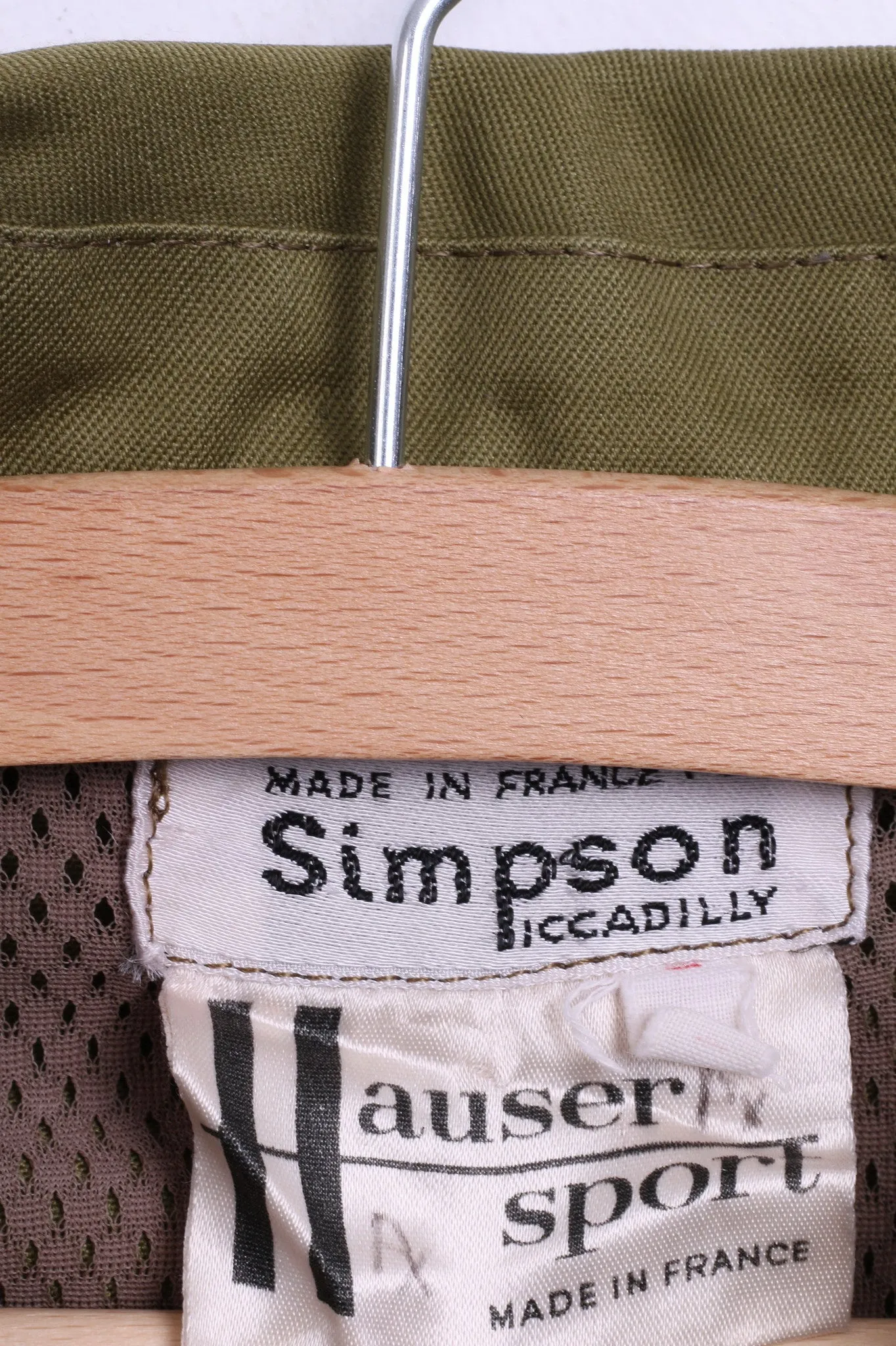 Simpson Womens 48 XL Casual Shirt Khaki Military Army France Pockets Top