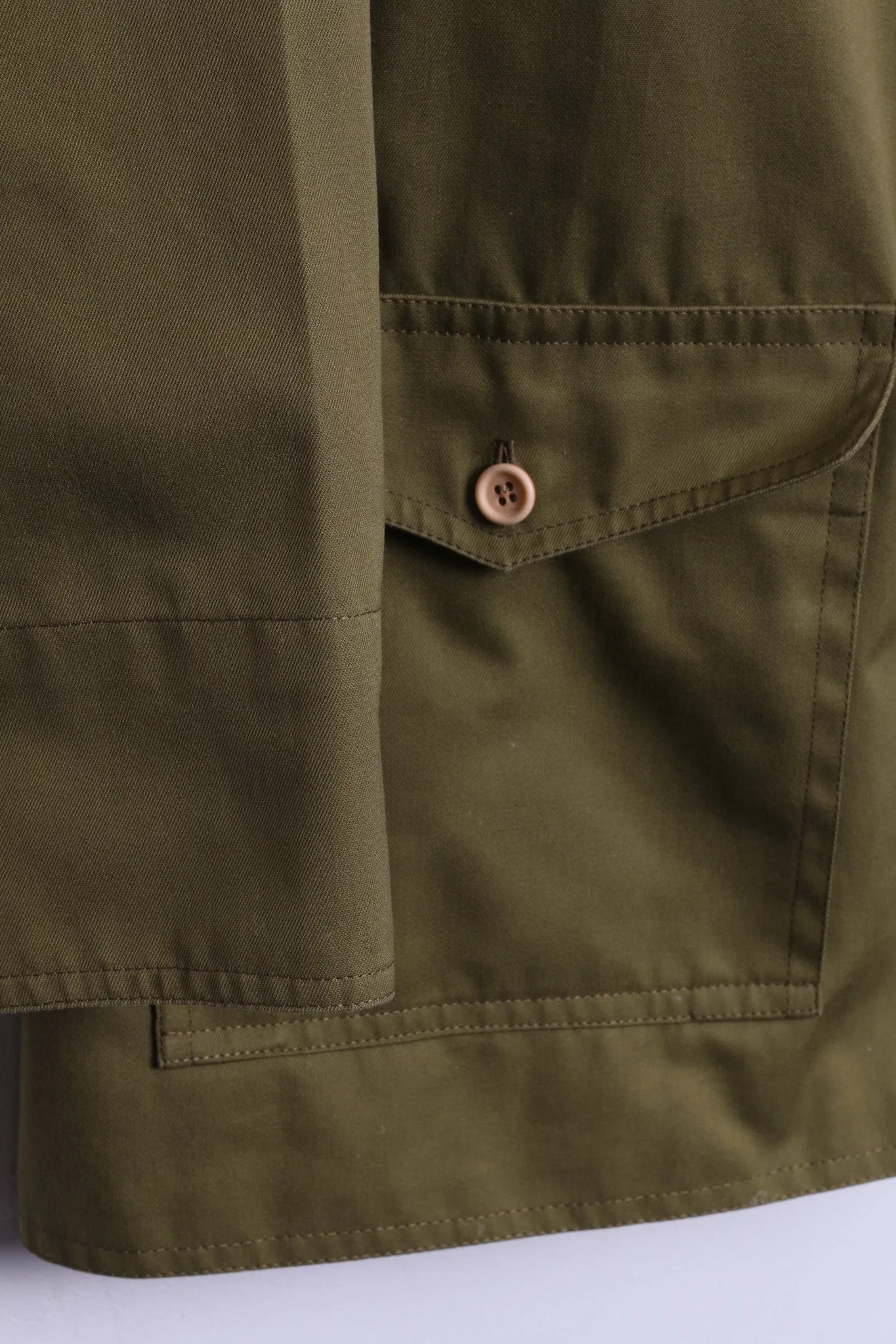 Simpson Womens 48 XL Casual Shirt Khaki Military Army France Pockets Top