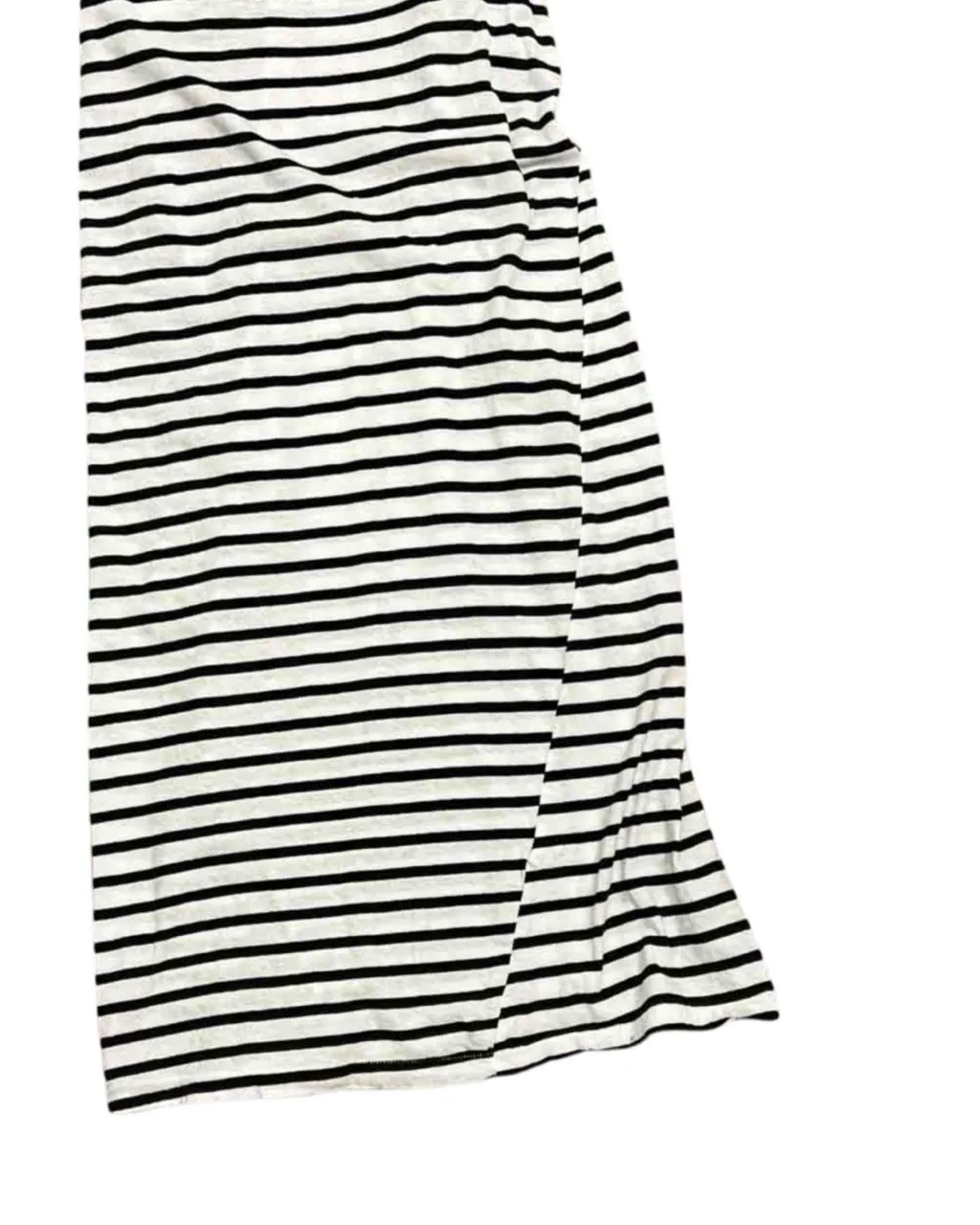 Size S | Bassike Black and White Stripe Organic Cotton Tank Dress