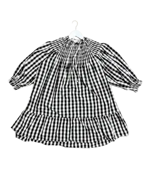 Size XS | Kinney Black and White Gingham Mini Dress