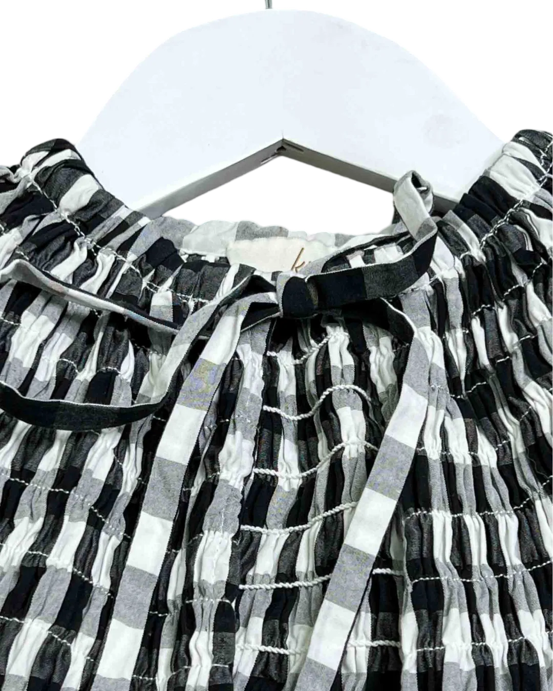 Size XS | Kinney Black and White Gingham Mini Dress