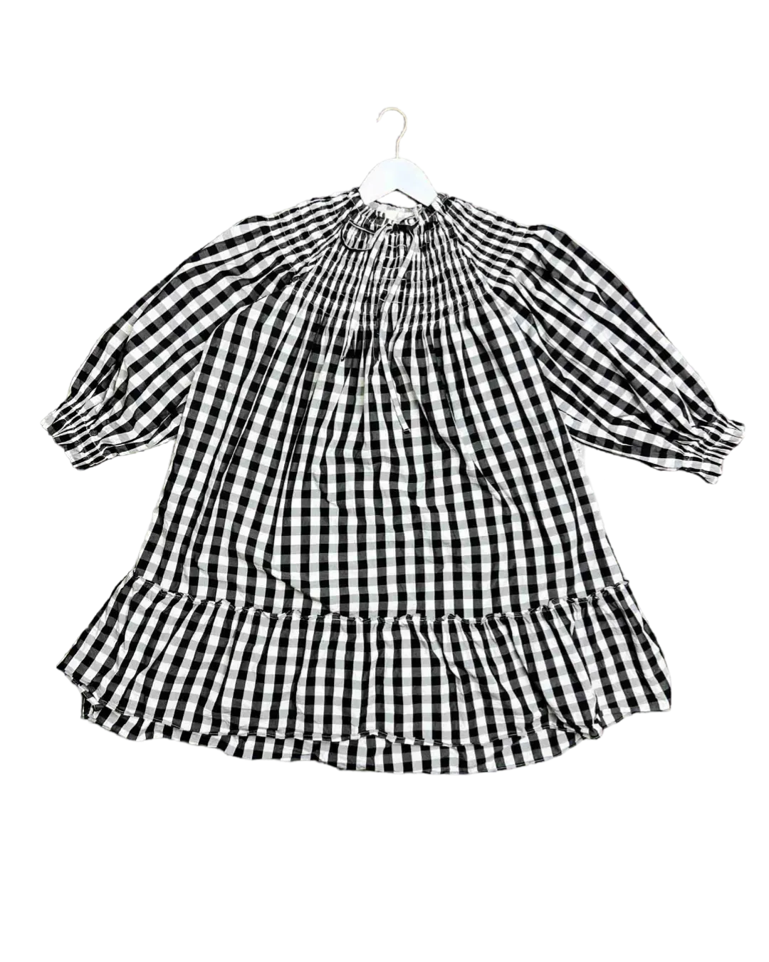 Size XS | Kinney Black and White Gingham Mini Dress