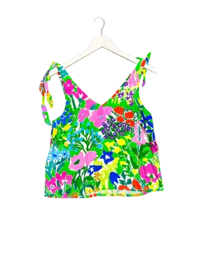 Size XS | Variety Hour Floral Tie Shoulder Top