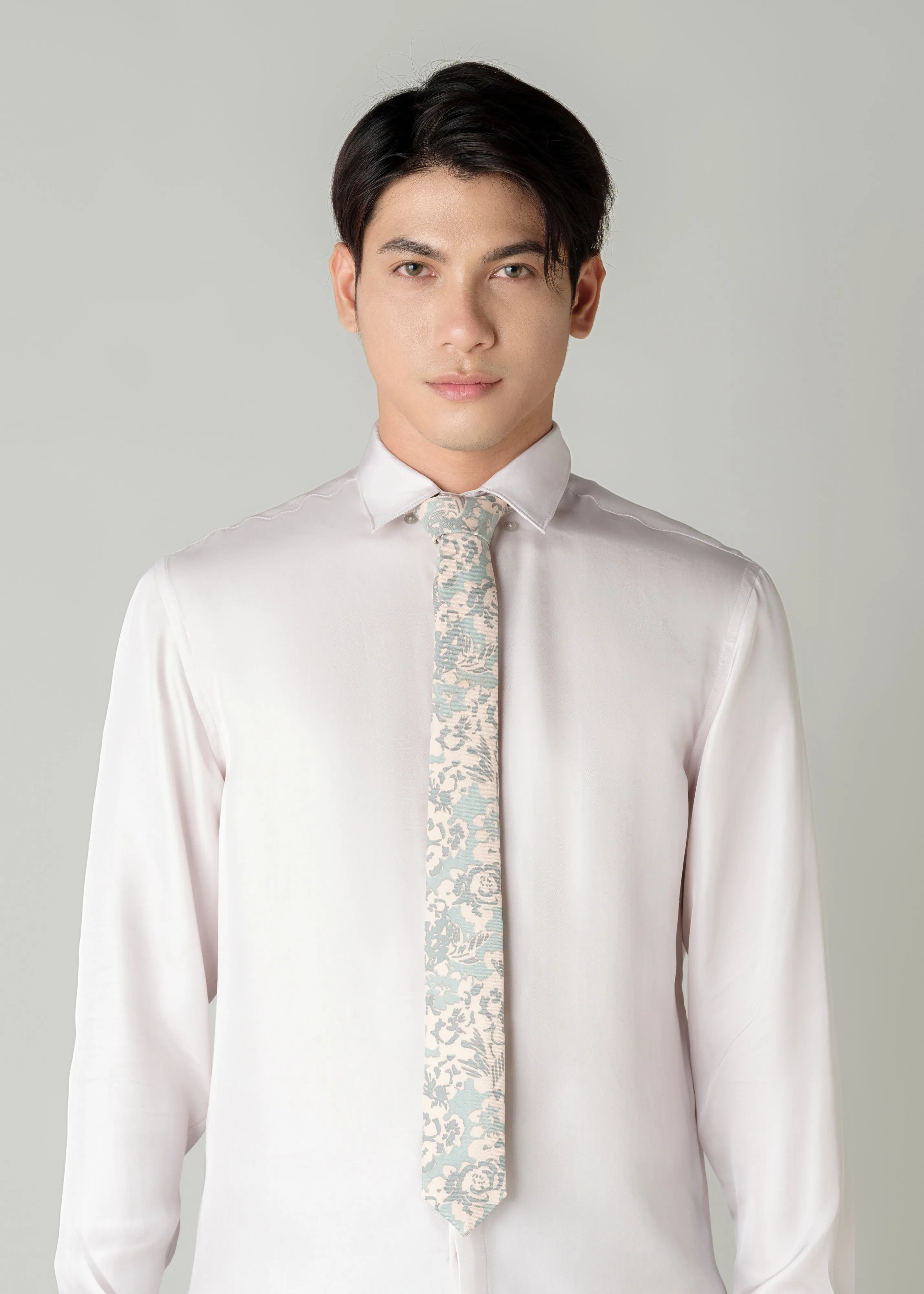 SLIM TIE - HOA DRIZZLE Metiseko