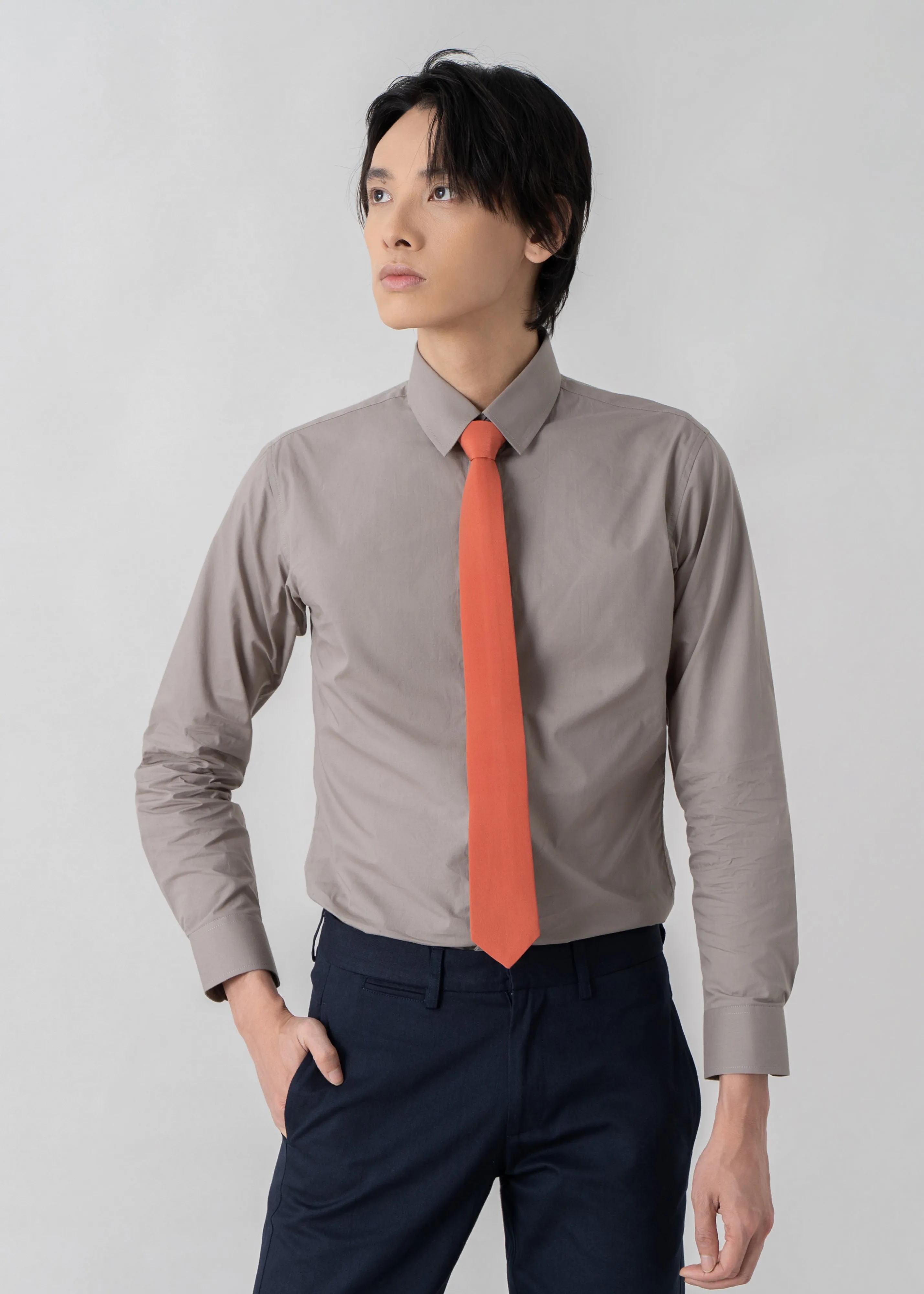 SLIM TIE - UMBER Metiseko