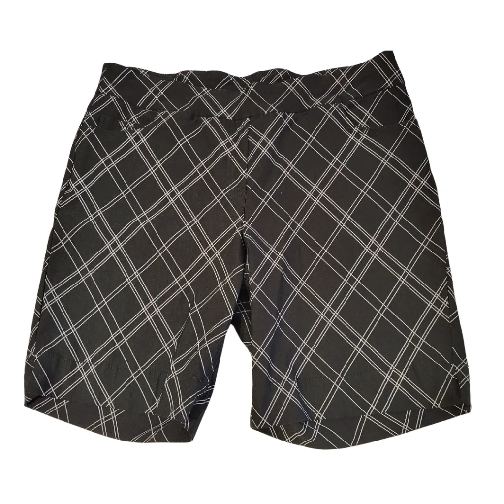 Slimsation Black & White Golf Shorts Size 16 MSP$64