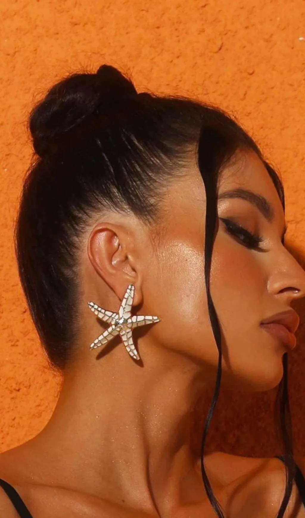 STARFISH EARRINGS IN BEIGE Gloria Lanvin