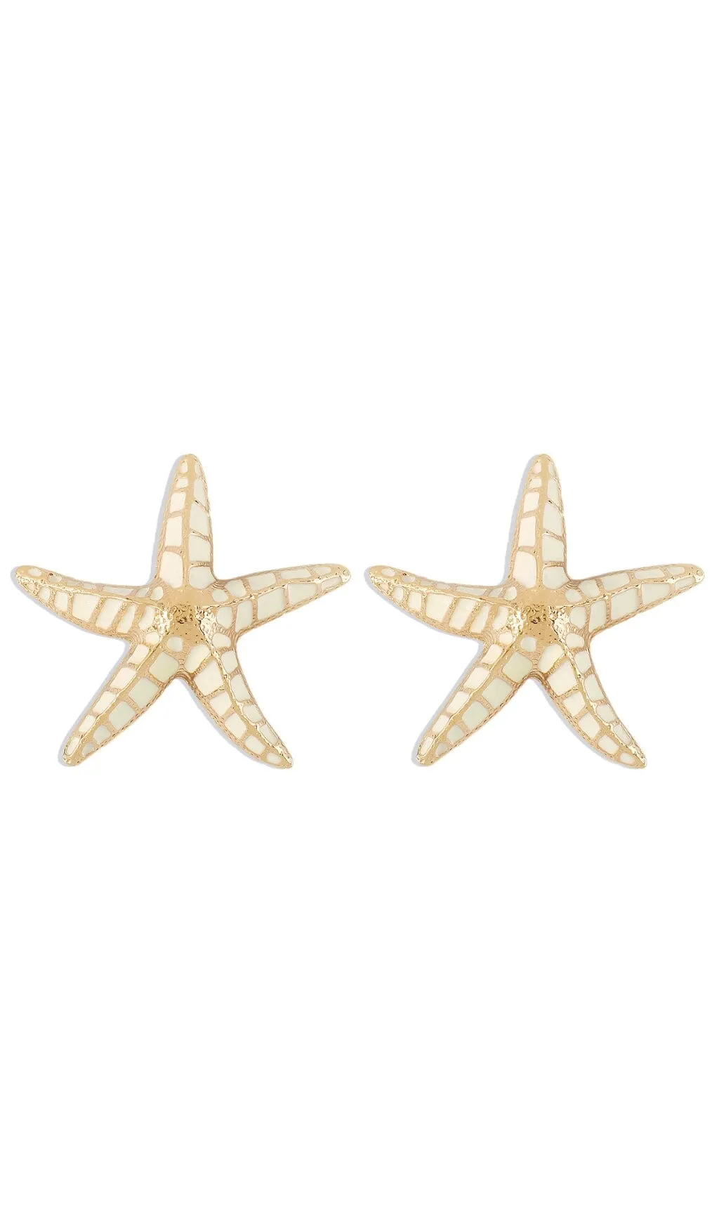 STARFISH EARRINGS IN BEIGE Gloria Lanvin