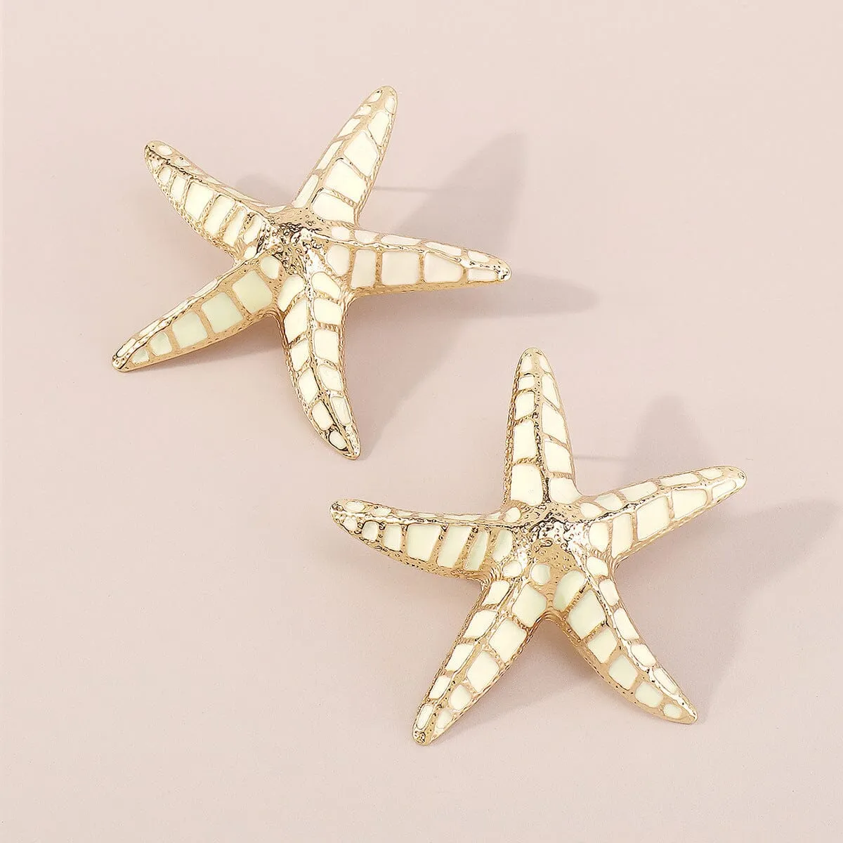 STARFISH EARRINGS IN BEIGE Gloria Lanvin
