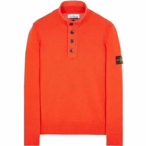 Stone Island Lambswool 1/4 Zip Knitted Sweatshirt