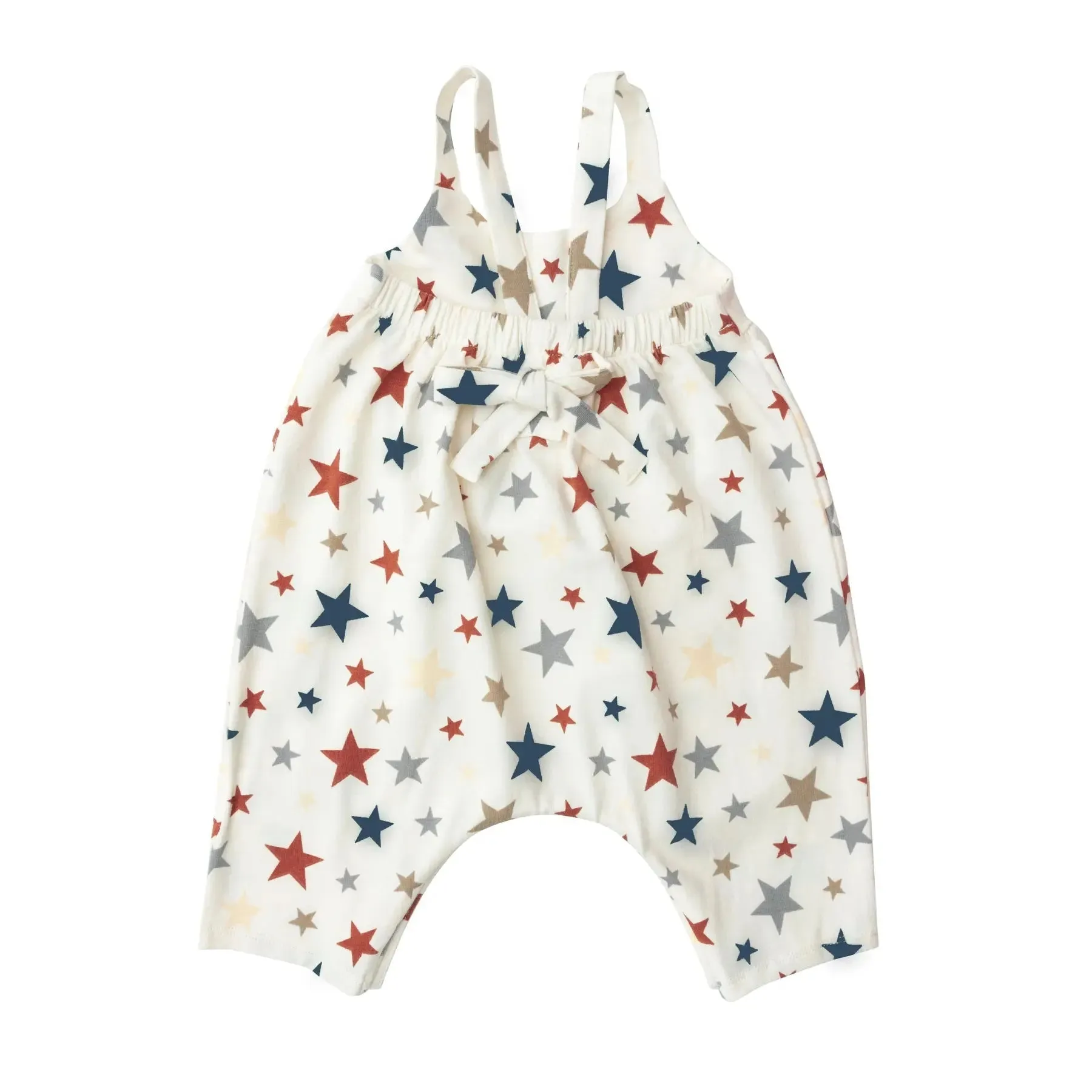 Tie Back Romper Pink - Stars | Angel Dear