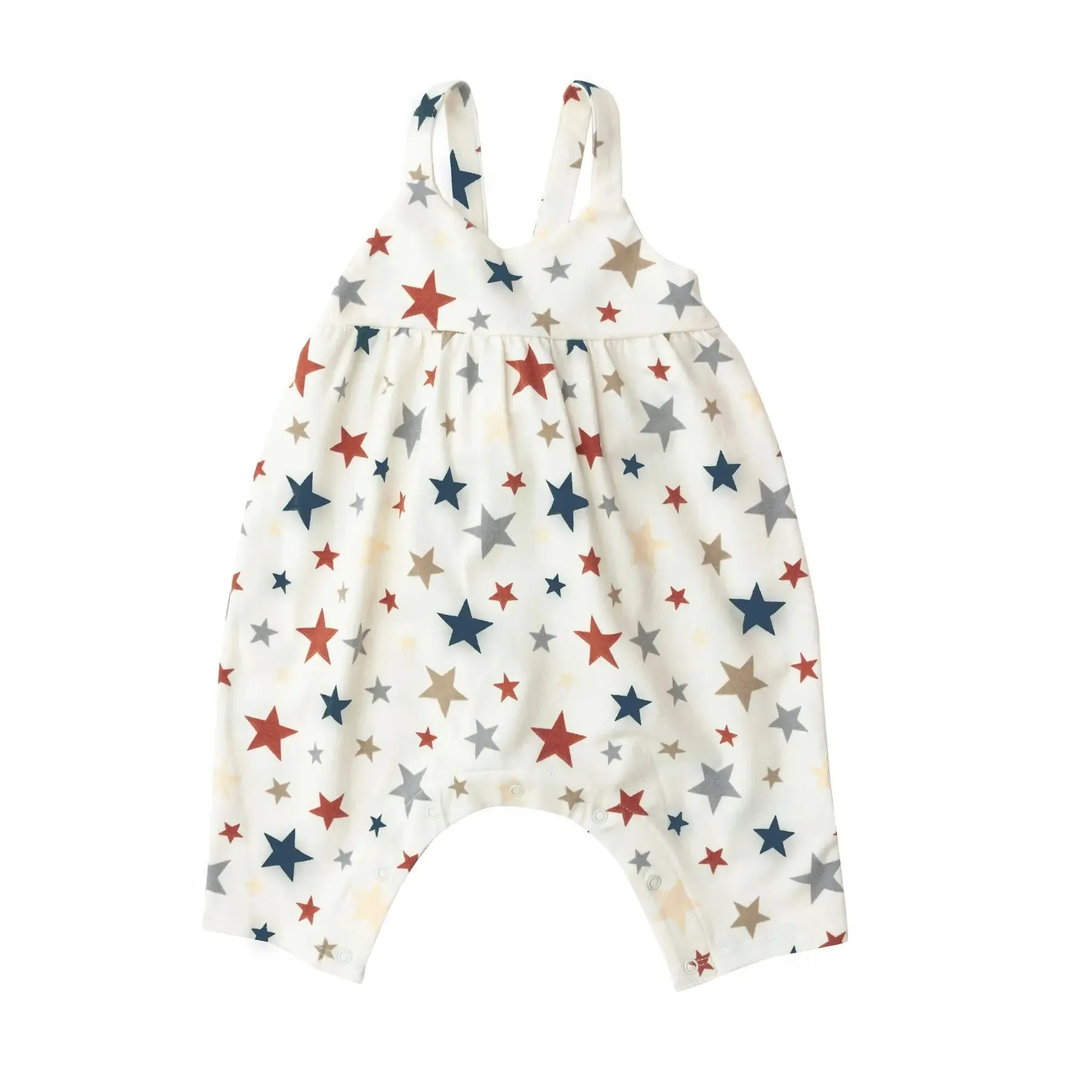 Tie Back Romper Pink - Stars | Angel Dear