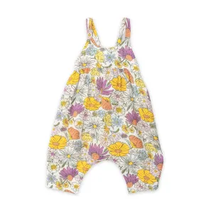 Tie Back Romper Pink - Wildflowers | Angel Dear