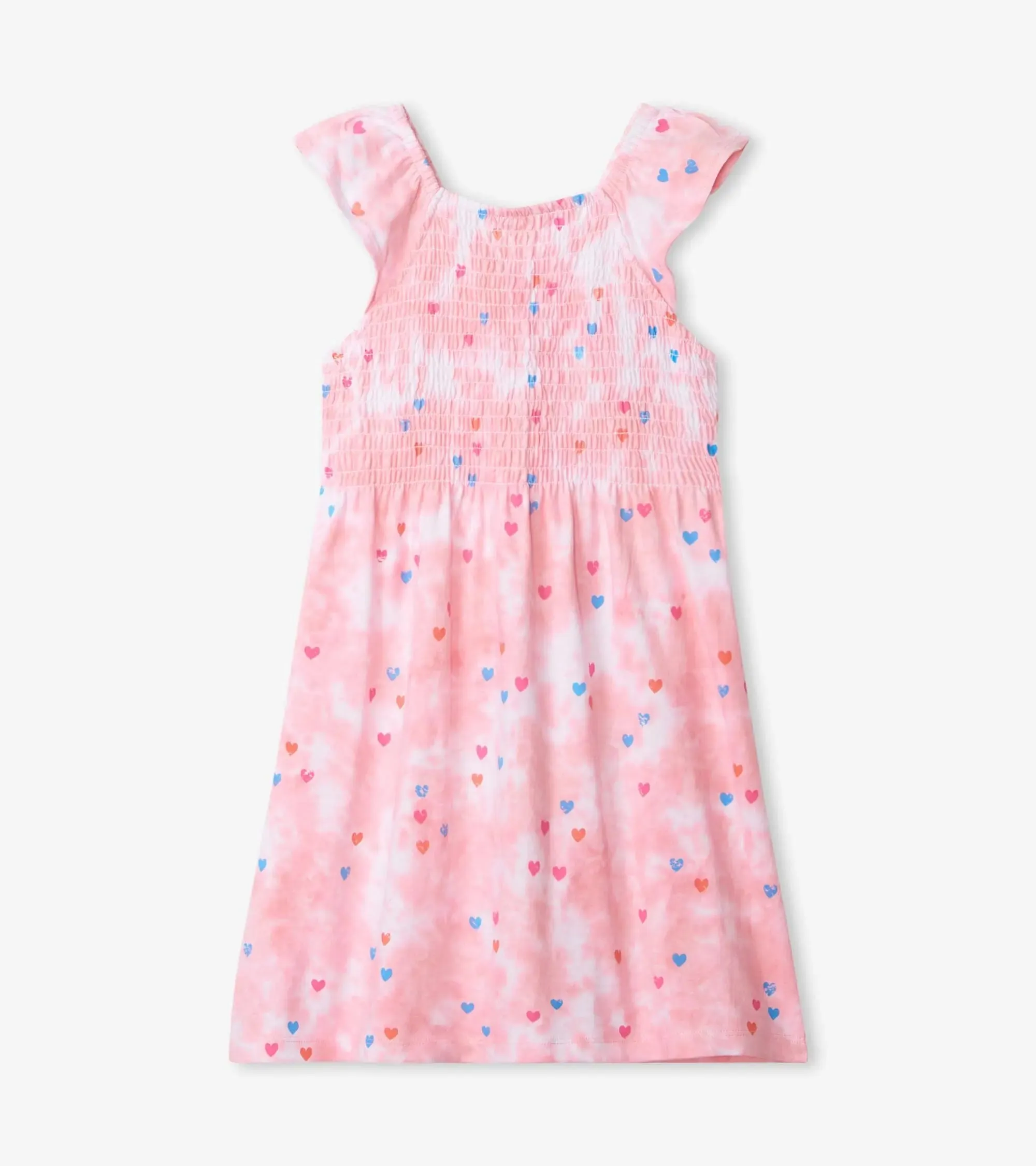 Tie Dye hearts Smocked Dress | Hatley
