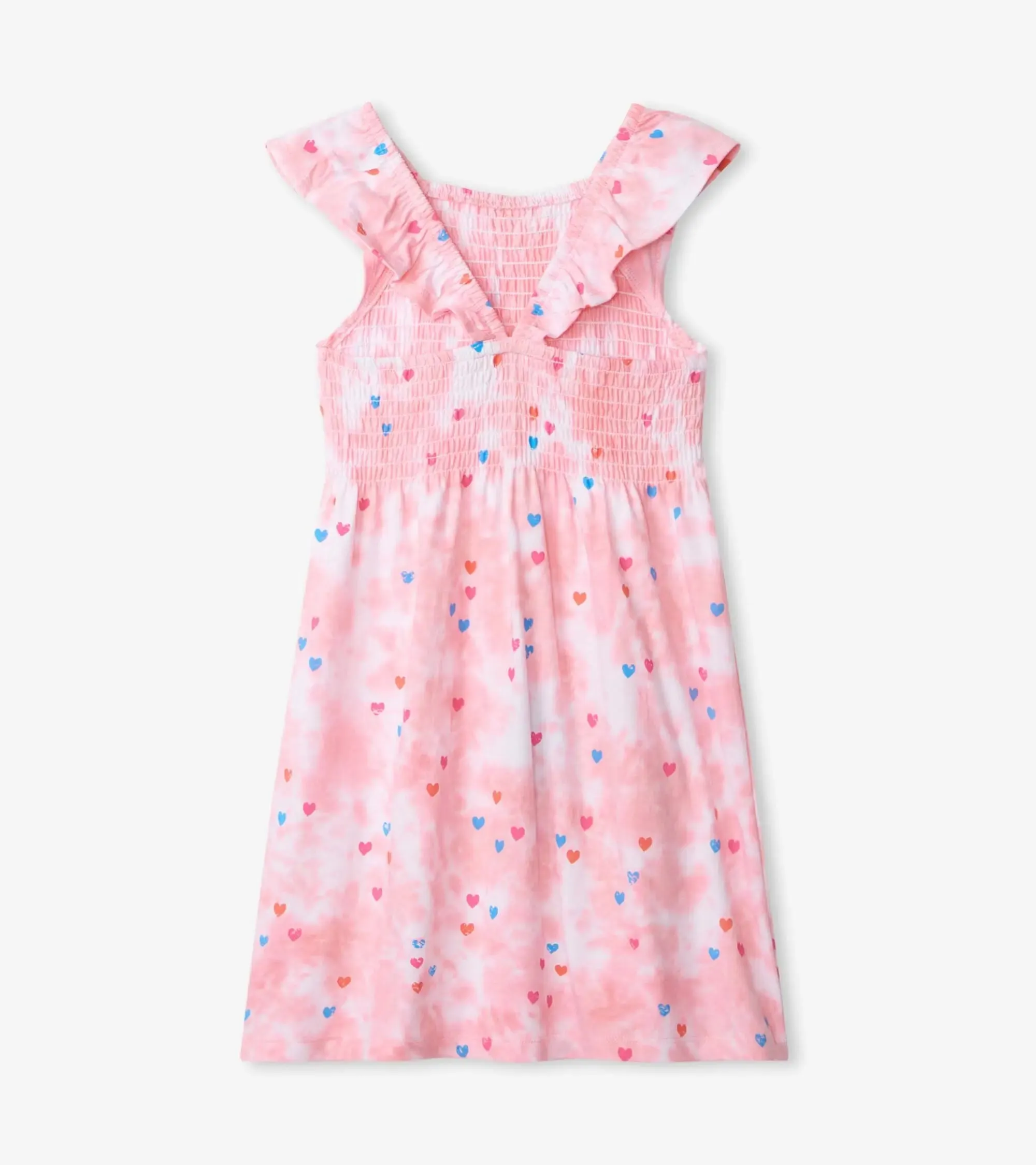 Tie Dye hearts Smocked Dress | Hatley