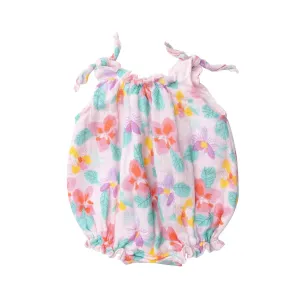 Tie Shoulder Sunsuit - Orchid | Angel Dear