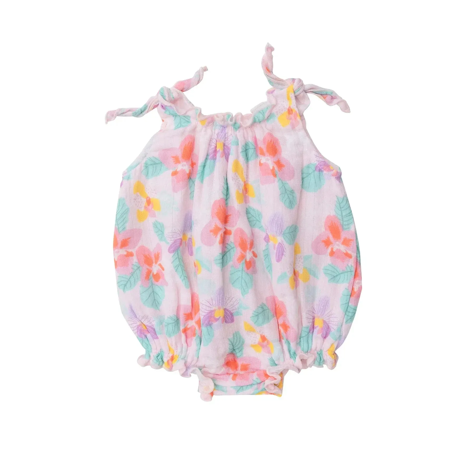 Tie Shoulder Sunsuit - Orchid | Angel Dear