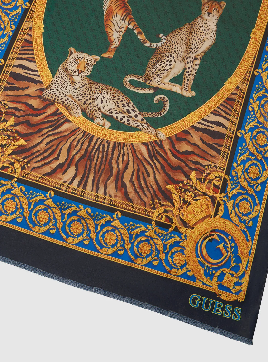 Tiger Print Scarf Guess