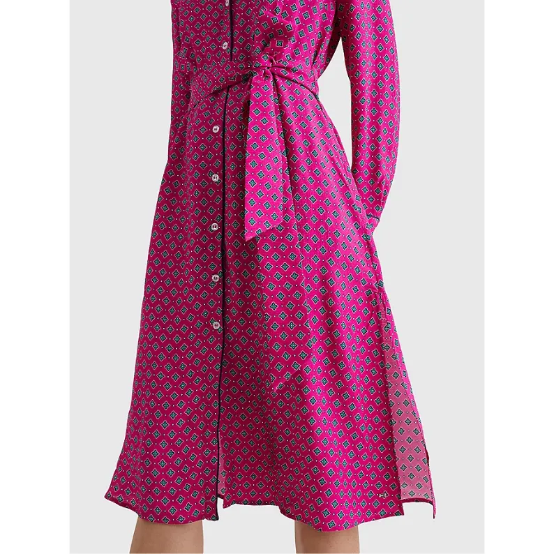 Tommy Hilfiger FOULARD PRINT MIDI SHIRT DRESS