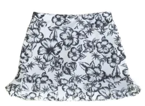 Tzu Tzu White & Black Floral Golf Skort Size XS MSP$150