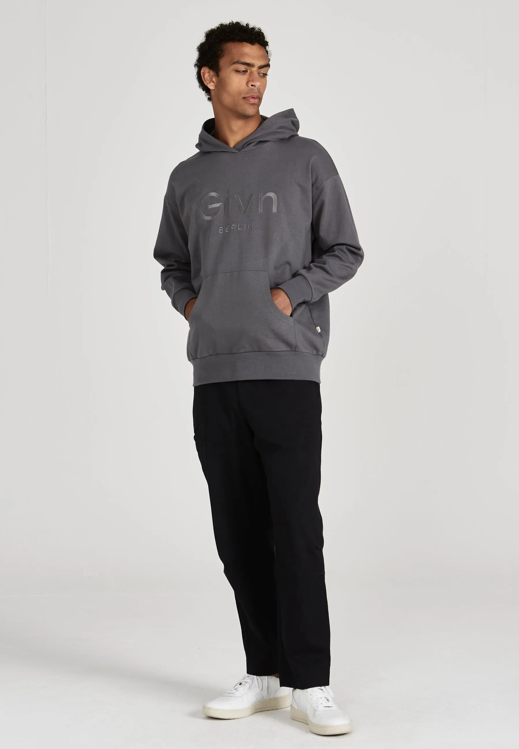 Unisex Organic Cotton Hoodie COLIN - Shadow Grey Givn Berlin