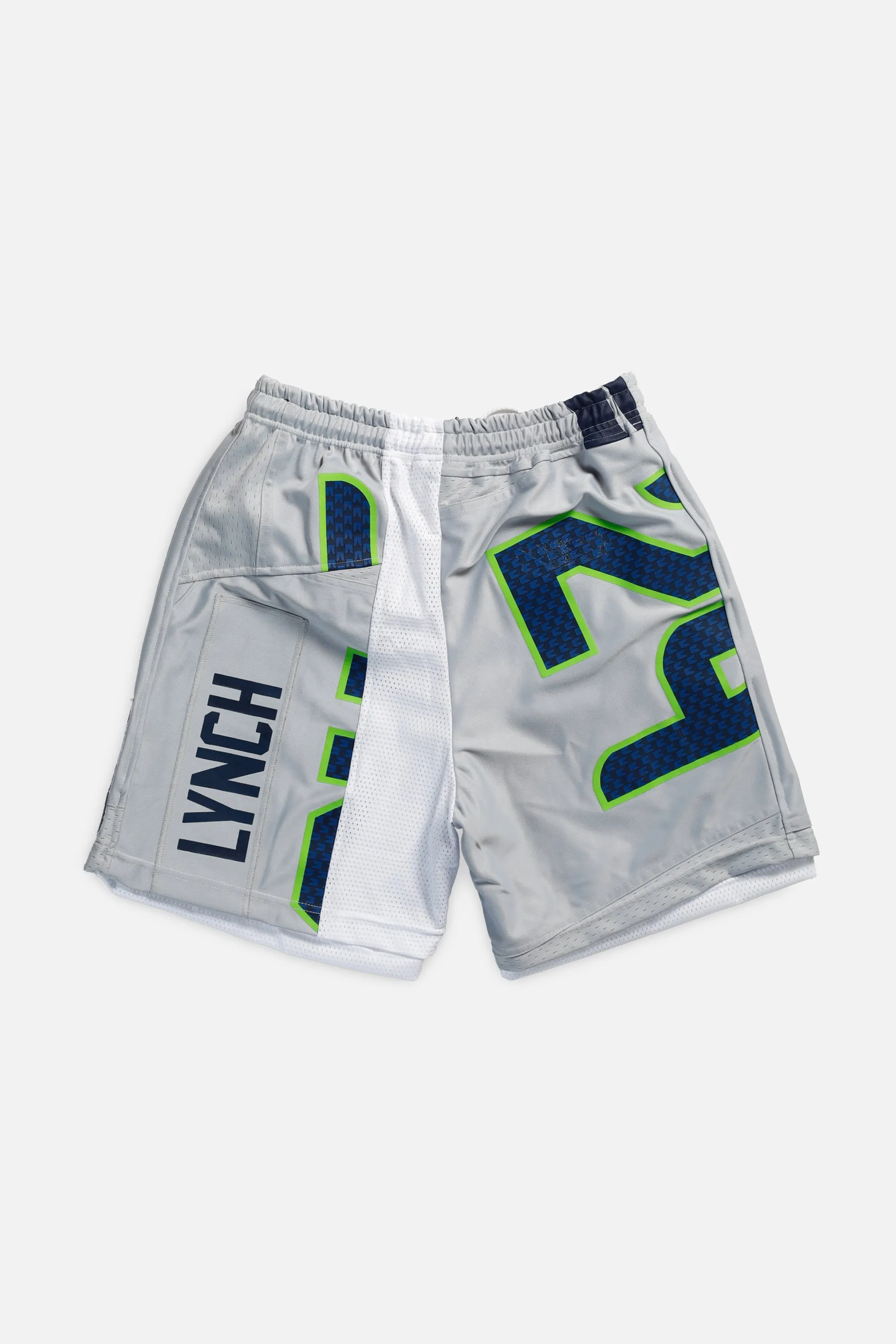 Unisex Rework Seattle Seahawks Jersey Shorts - M Frankie