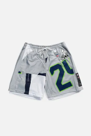 Unisex Rework Seattle Seahawks Jersey Shorts - M Frankie
