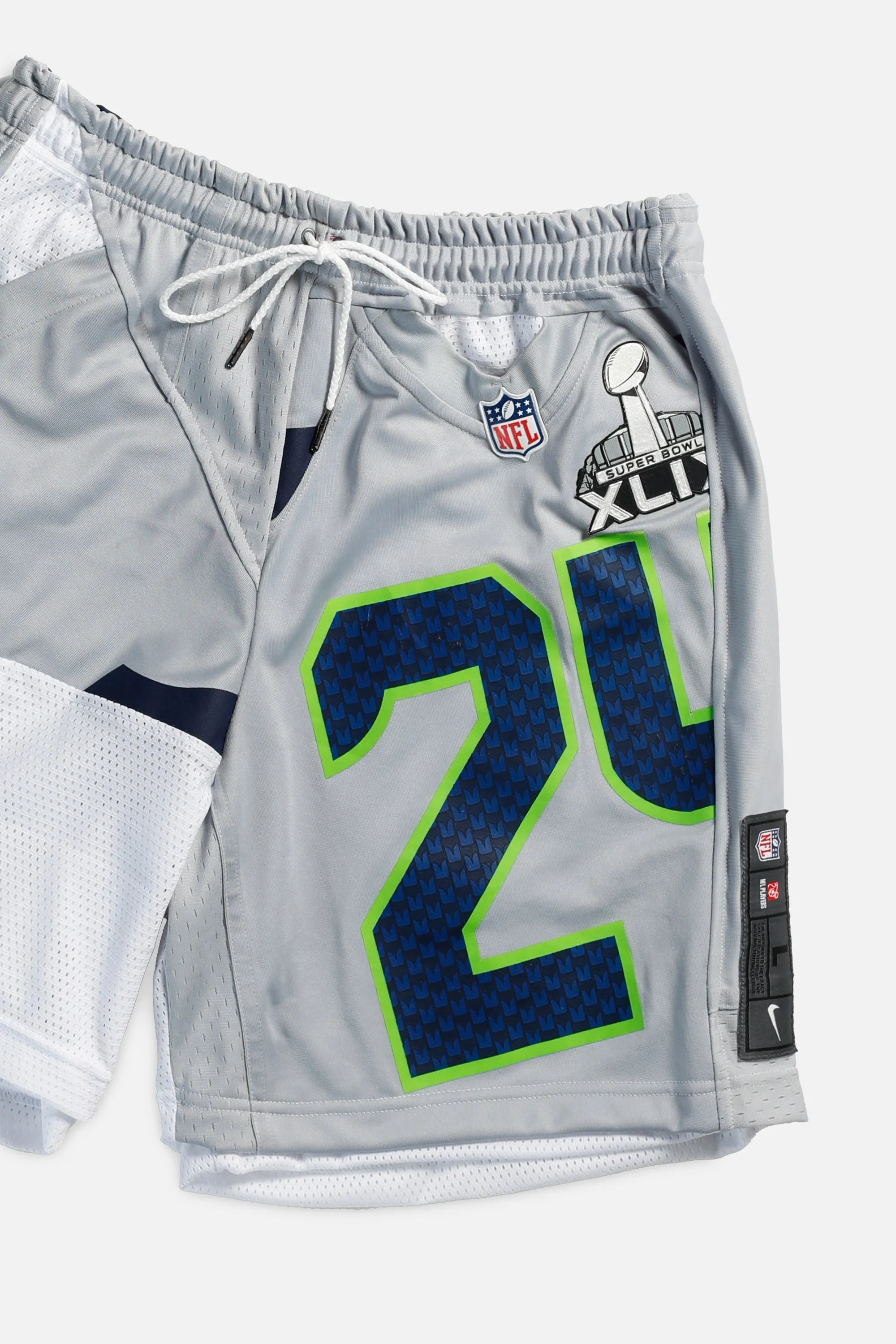 Unisex Rework Seattle Seahawks Jersey Shorts - M Frankie