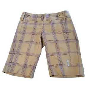 Vintage Jofit Tan & Purple Plaid Golf Shorts Size XS