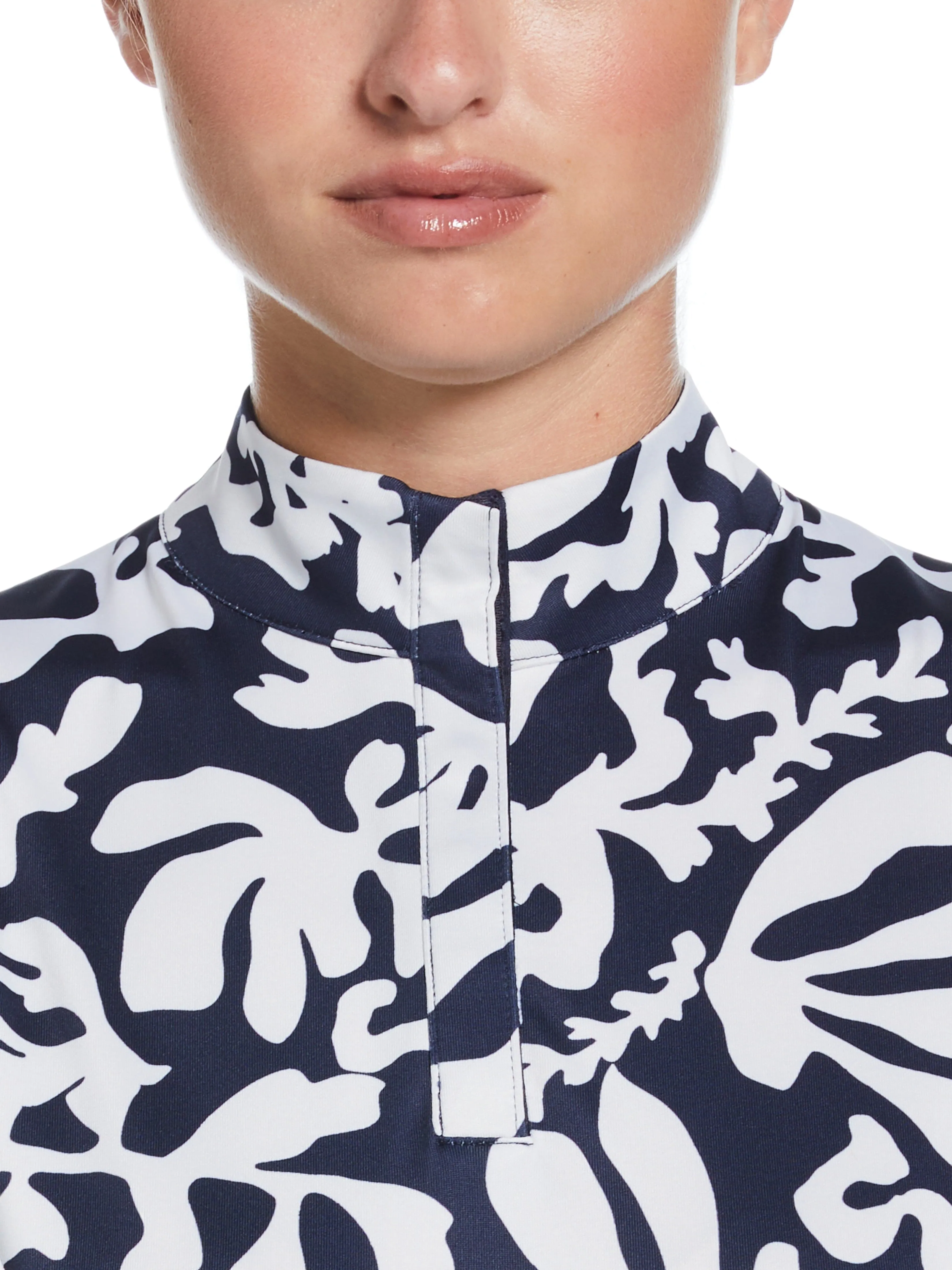 Womens Abstract Floral Chev Motion Golf Polo Callaway Apparel