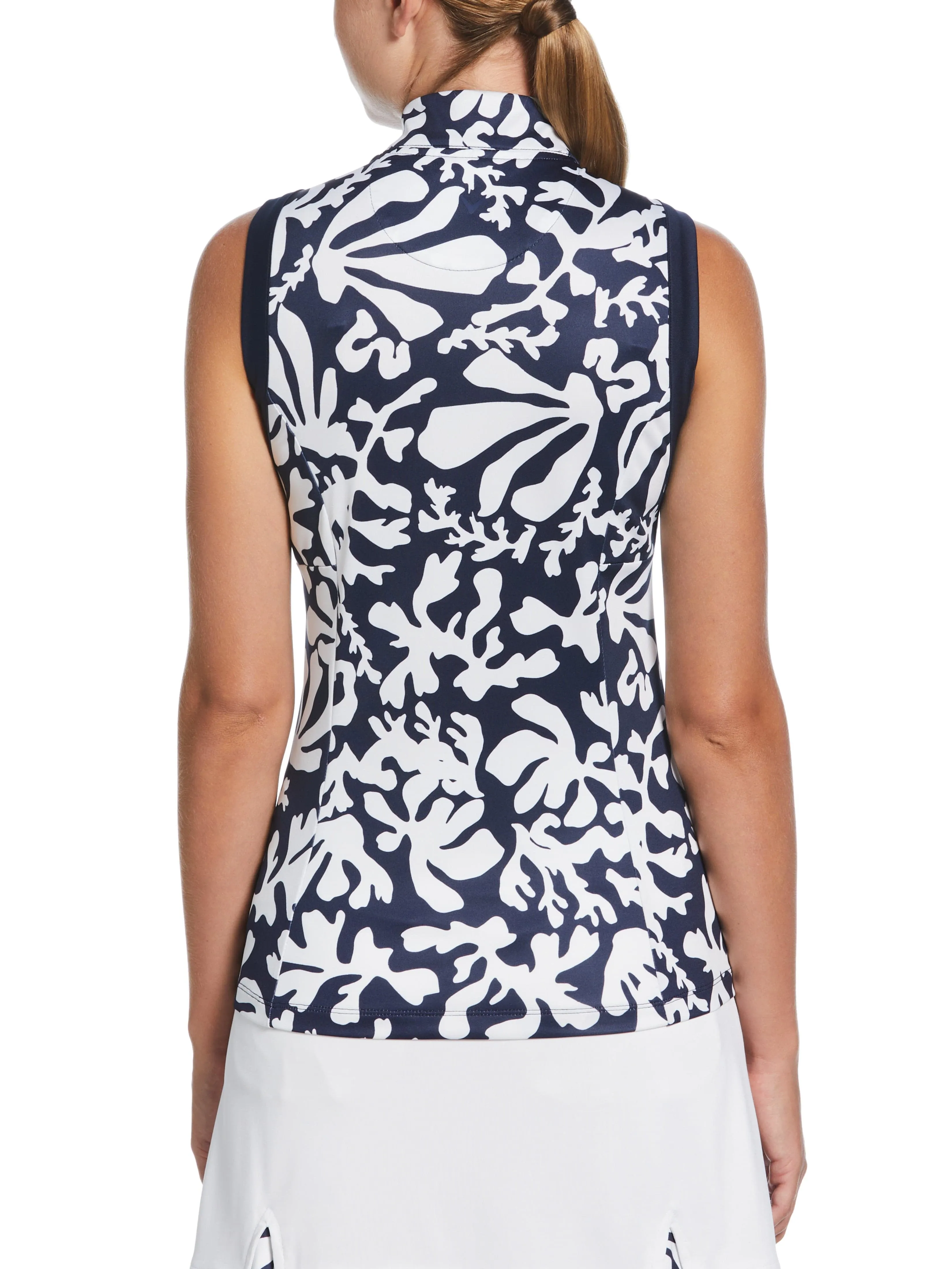 Womens Abstract Floral Chev Motion Golf Polo Callaway Apparel