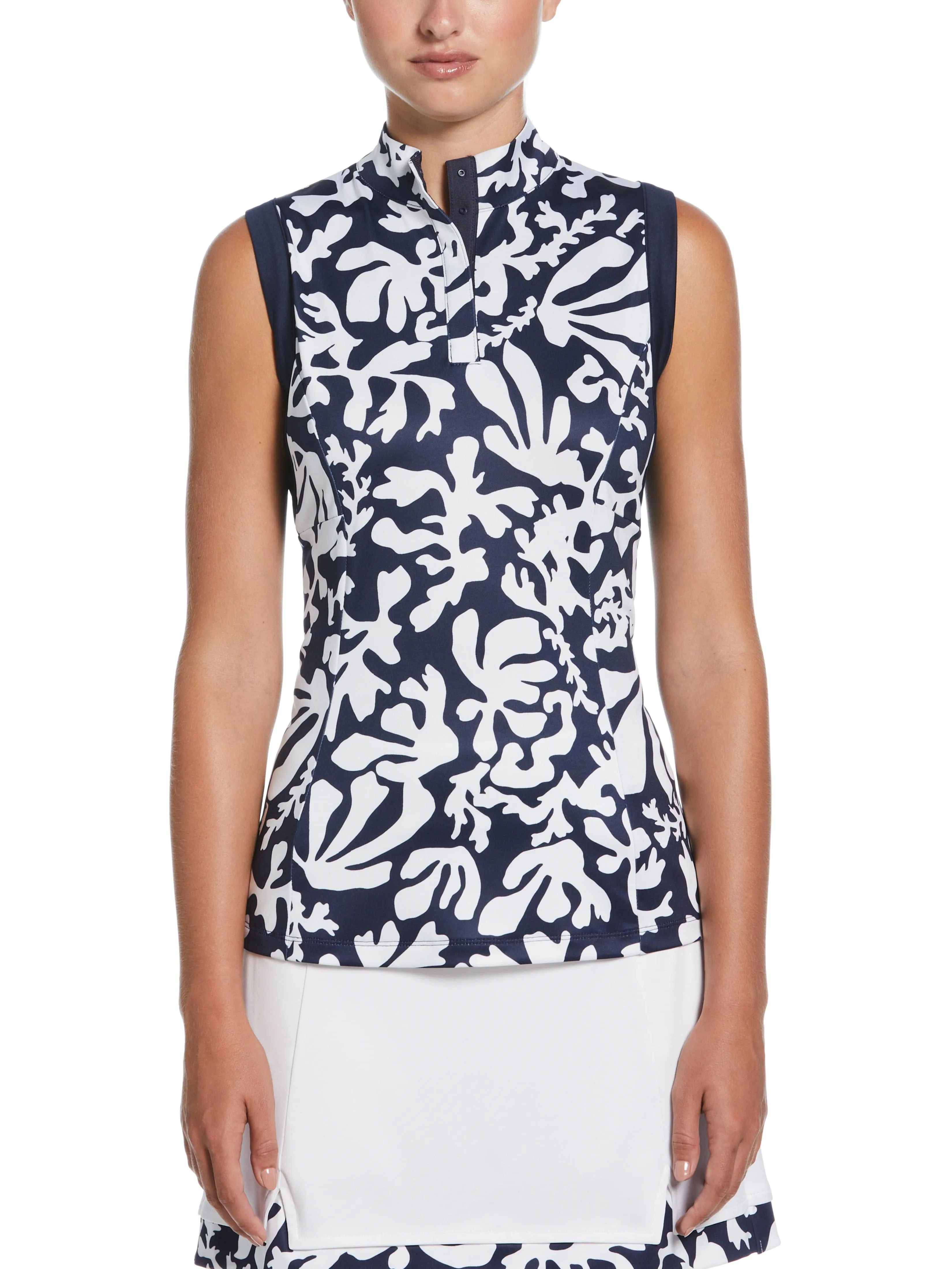 Womens Abstract Floral Chev Motion Golf Polo Callaway Apparel